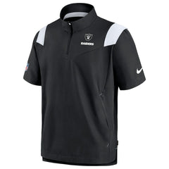 Las Vegas Raiders Sideline Coaches Chevron Lockup Pullover Top - Black - Nike