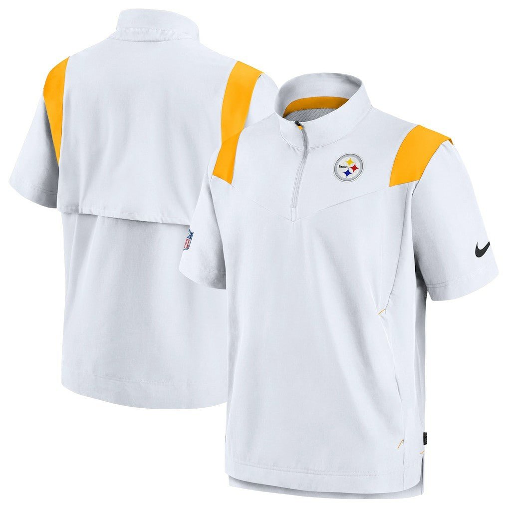 Pittsburgh Steelers Sideline Coaches Chevron Lockup Pullover Top - White - Nike