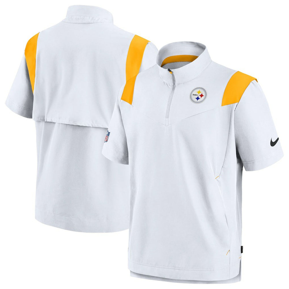 Pittsburgh Steelers Sideline Coaches Chevron Lockup Pullover Top - White - Nike