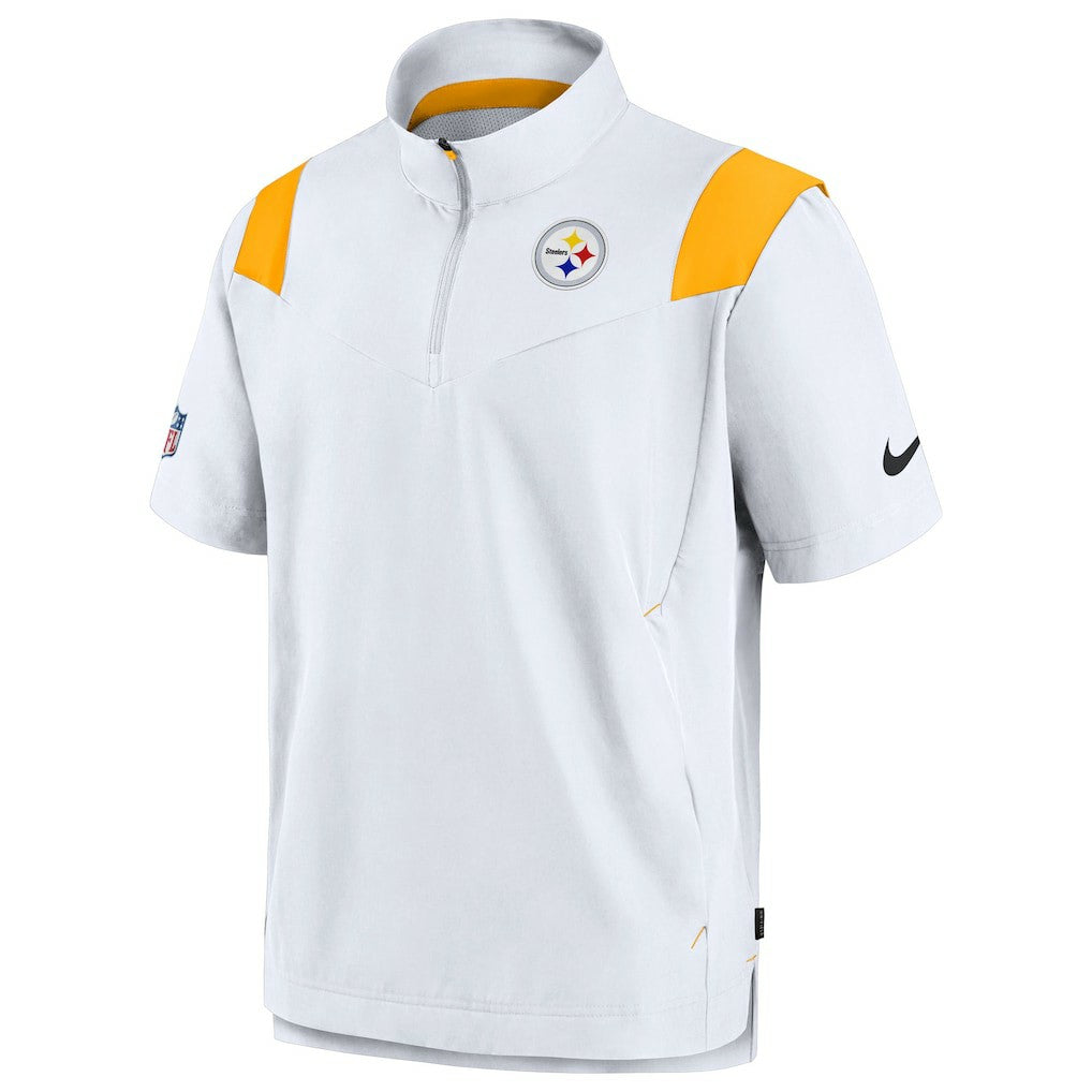 Pittsburgh Steelers Sideline Coaches Chevron Lockup Pullover Top - White - Nike