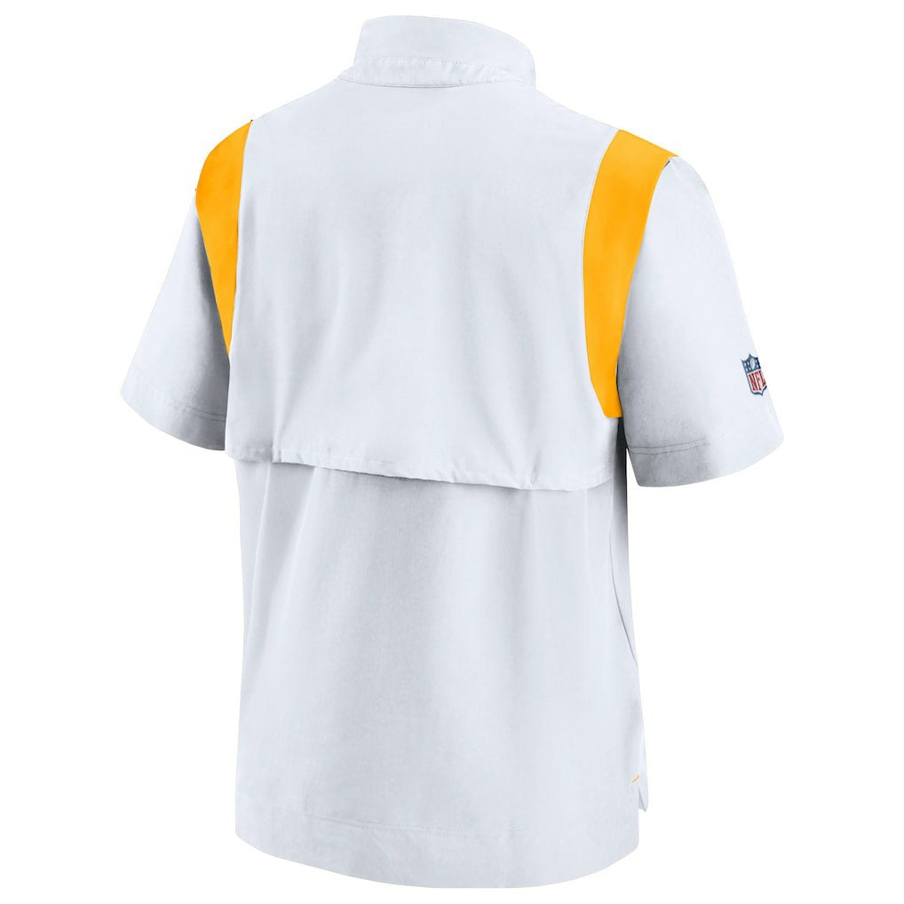 Pittsburgh Steelers Sideline Coaches Chevron Lockup Pullover Top - White - Nike