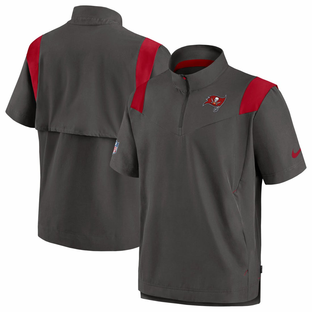 Tampa Bay Buccaneers Sideline Coaches Chevron Lockup Pullover Top - Pewter - Nike