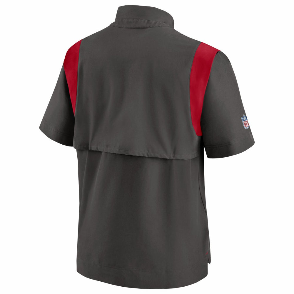 Tampa Bay Buccaneers Sideline Coaches Chevron Lockup Pullover Top - Pewter - Nike