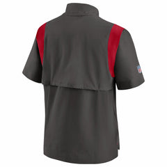 Tampa Bay Buccaneers Sideline Coaches Chevron Lockup Pullover Top - Pewter - Nike