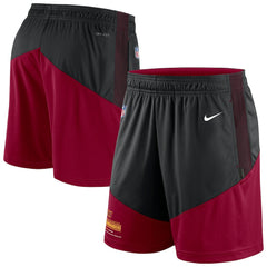 Washington Commanders Sideline Primary Lockup Performance Shorts - Black/Burgundy - Nike