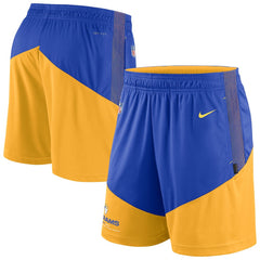 Los Angeles Rams Sideline Primary Lockup Performance Shorts - Royal/Gold - Nike