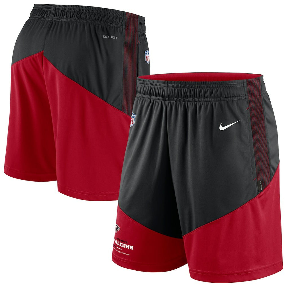 Atlanta Falcons Sideline Primary Lockup Performance Shorts - Black/Red - Nike