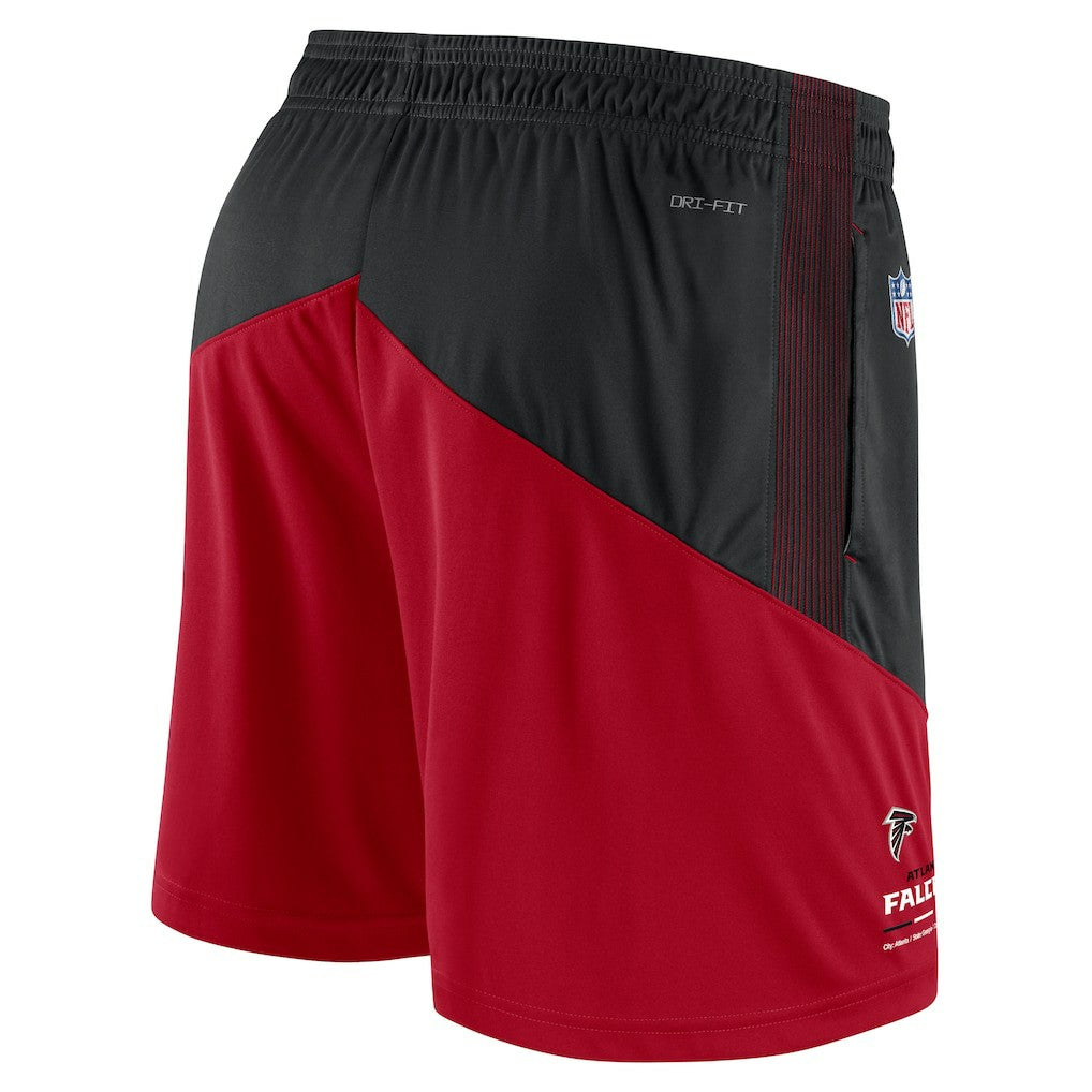 Atlanta Falcons Sideline Primary Lockup Performance Shorts - Black/Red - Nike
