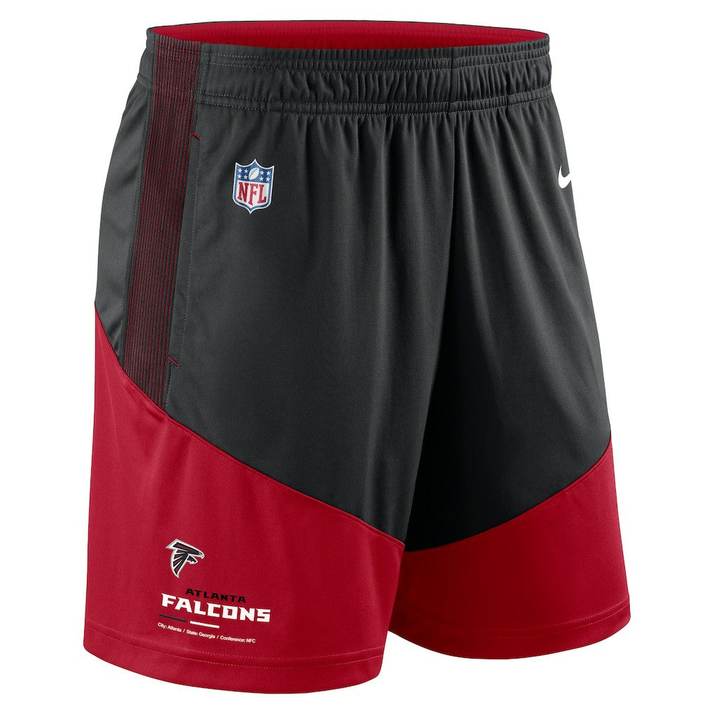 Atlanta Falcons Sideline Primary Lockup Performance Shorts - Black/Red - Nike