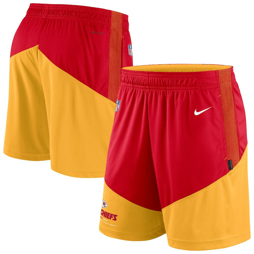 Kansas City Chiefs Sideline Primary Lockup Performance Shorts - Red/Gold - Nike