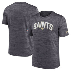 New Orleans Saints Sideline Velocity Athletic Stack Performance T-Shirt - Black - Nike