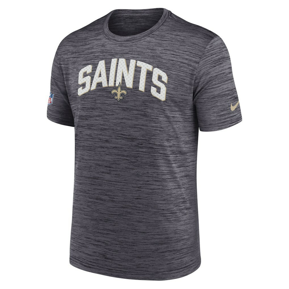 New Orleans Saints Sideline Velocity Athletic Stack Performance T-Shirt - Black - Nike