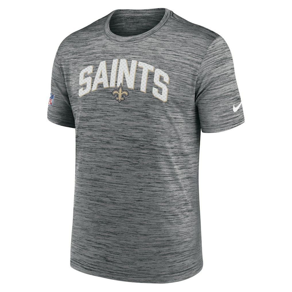 New Orleans Saints Sideline Velocity Athletic Stack Performance T-Shirt - Gray - Nike