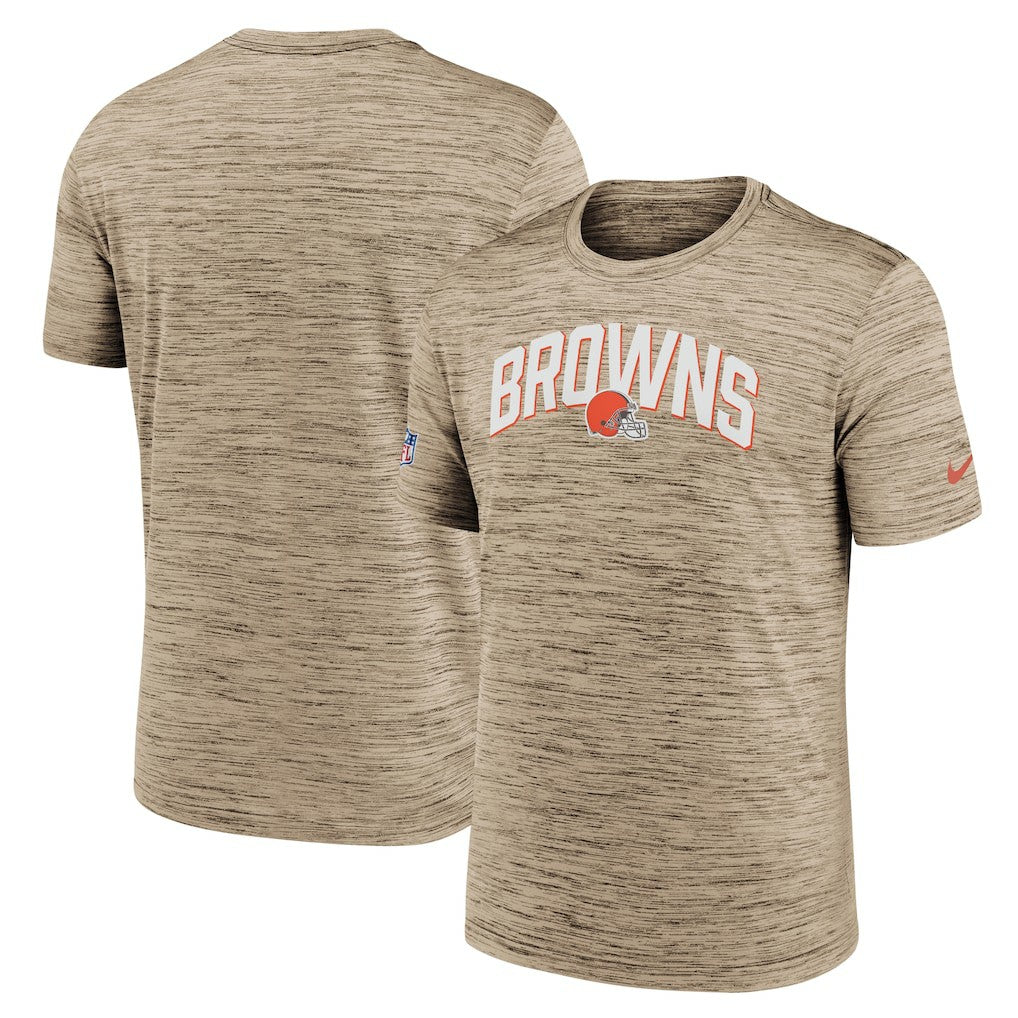 Cleveland Browns Sideline Velocity Athletic Stack Performance T-Shirt - Brown - Nike