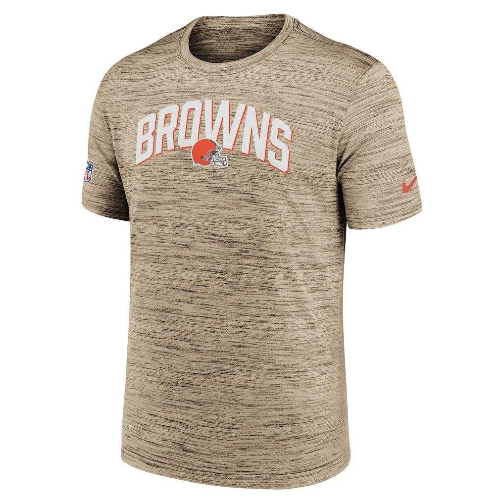 Cleveland Browns Sideline Velocity Athletic Stack Performance T-Shirt - Brown - Nike