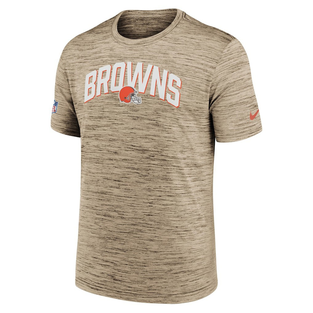 Cleveland Browns Sideline Velocity Athletic Stack Performance T-Shirt - Brown - Nike