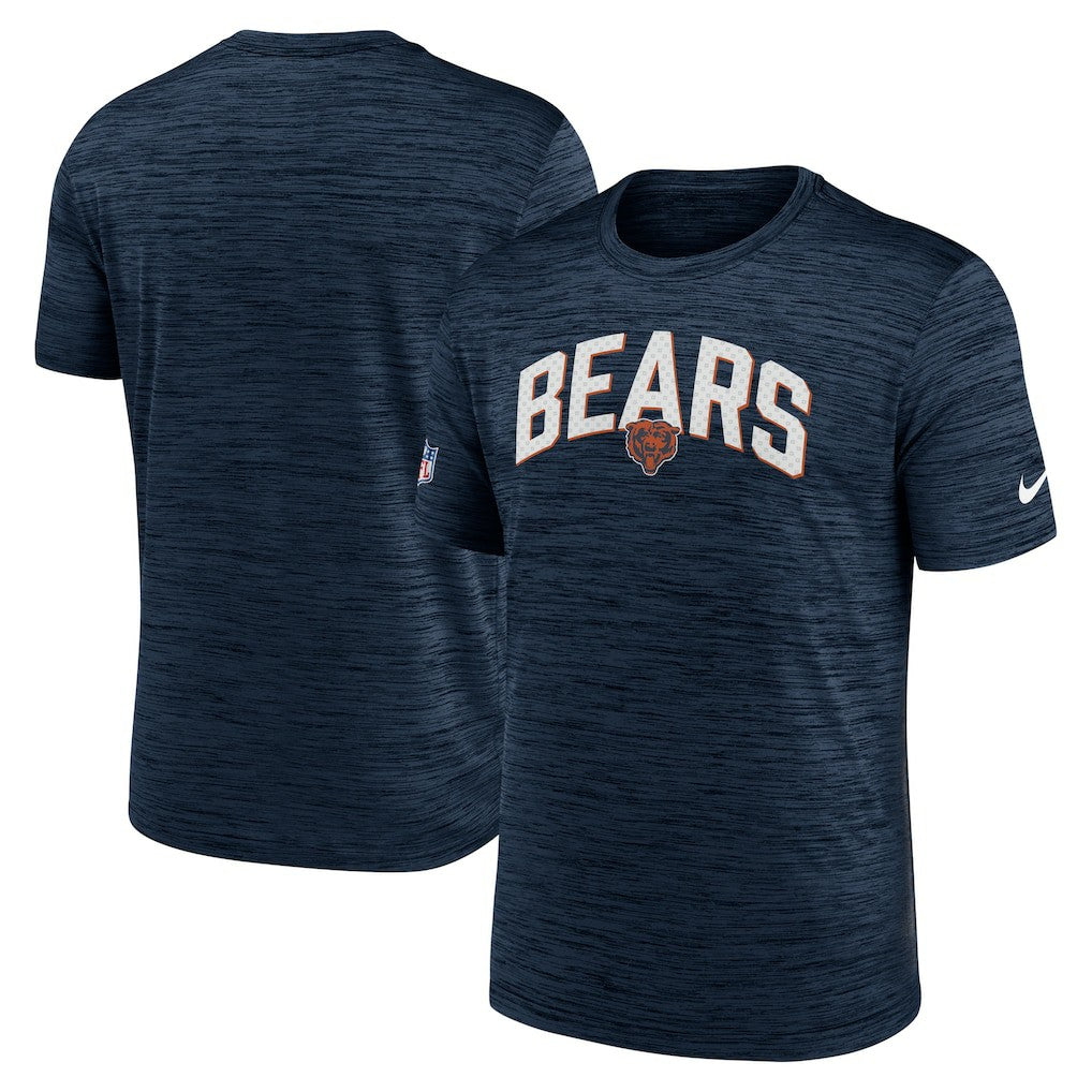 Chicago Bears Sideline Velocity Athletic Stack Performance T-Shirt - Navy - Nike
