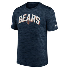 Chicago Bears Sideline Velocity Athletic Stack Performance T-Shirt - Navy - Nike