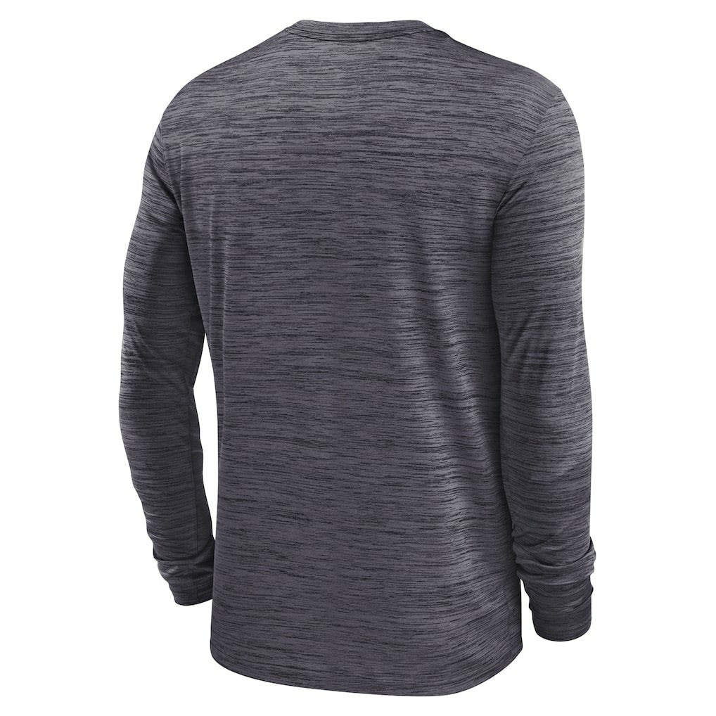 Las Vegas Raiders Sideline Velocity Athletic Stack Performance Long Sleeve T-Shirt - Charcoal - Nike