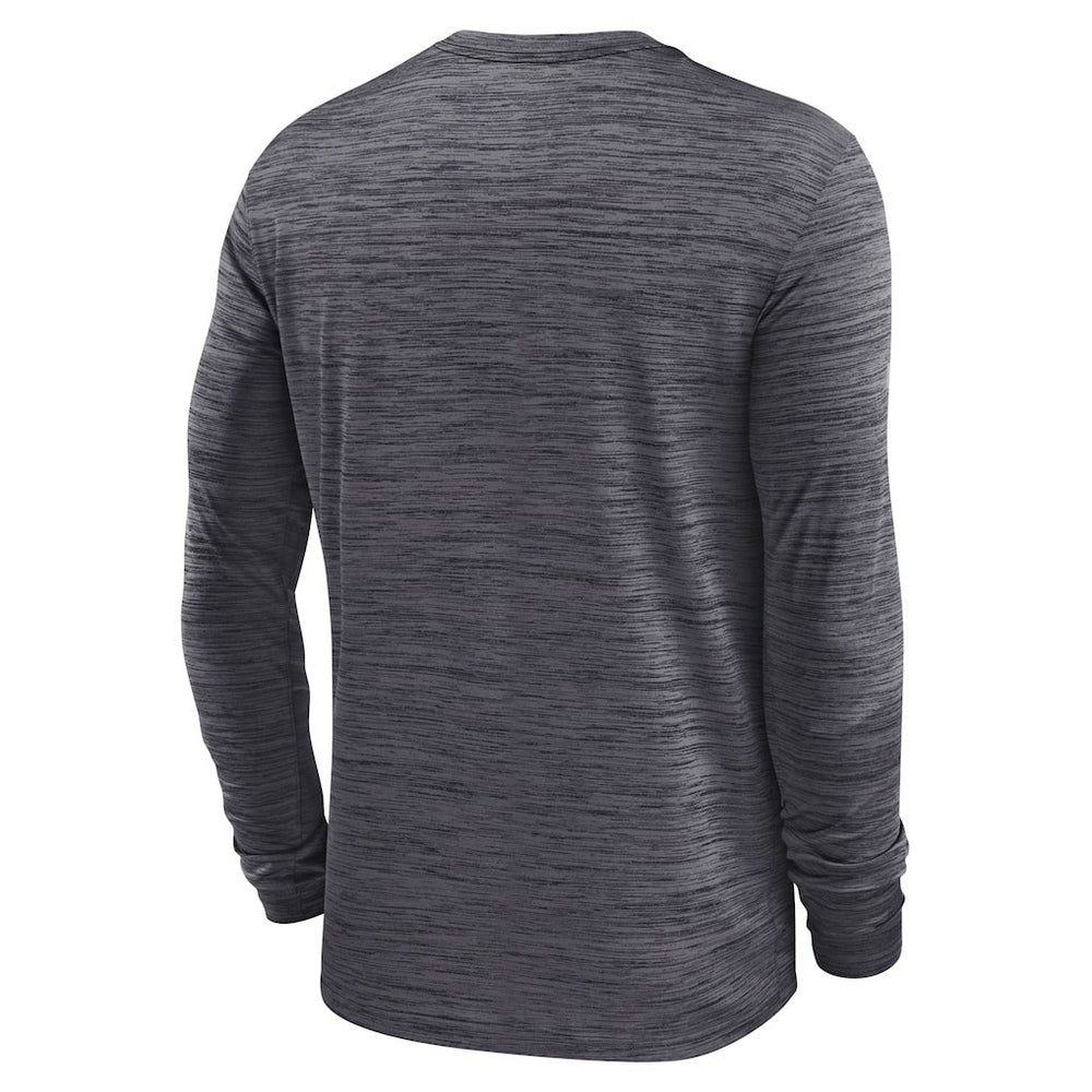 Las Vegas Raiders Sideline Velocity Athletic Stack Performance Long Sleeve T-Shirt - Charcoal - Nike
