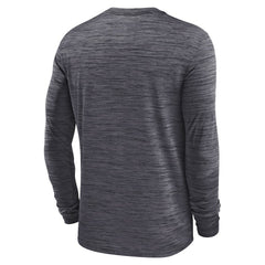 Las Vegas Raiders Sideline Velocity Athletic Stack Performance Long Sleeve T-Shirt - Charcoal - Nike