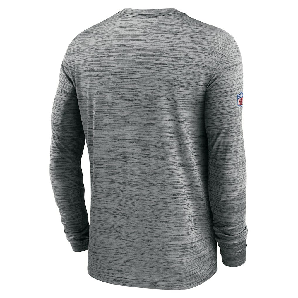 New Orleans Saints Sideline Velocity Athletic Stack Performance Long Sleeve T-Shirt - Gray - Nike