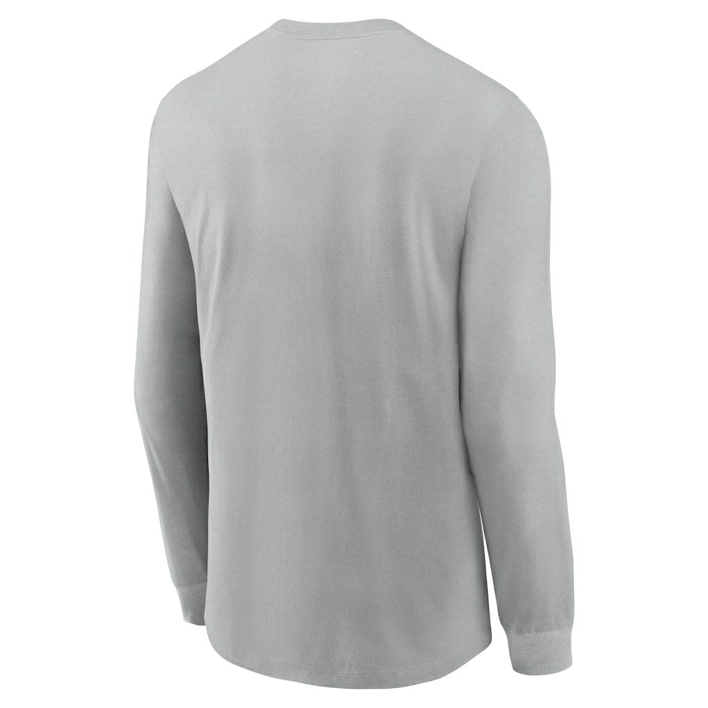 Cleveland Browns Sideline Infograph Lock Up Performance Long Sleeve T-Shirt - Silver - Nike