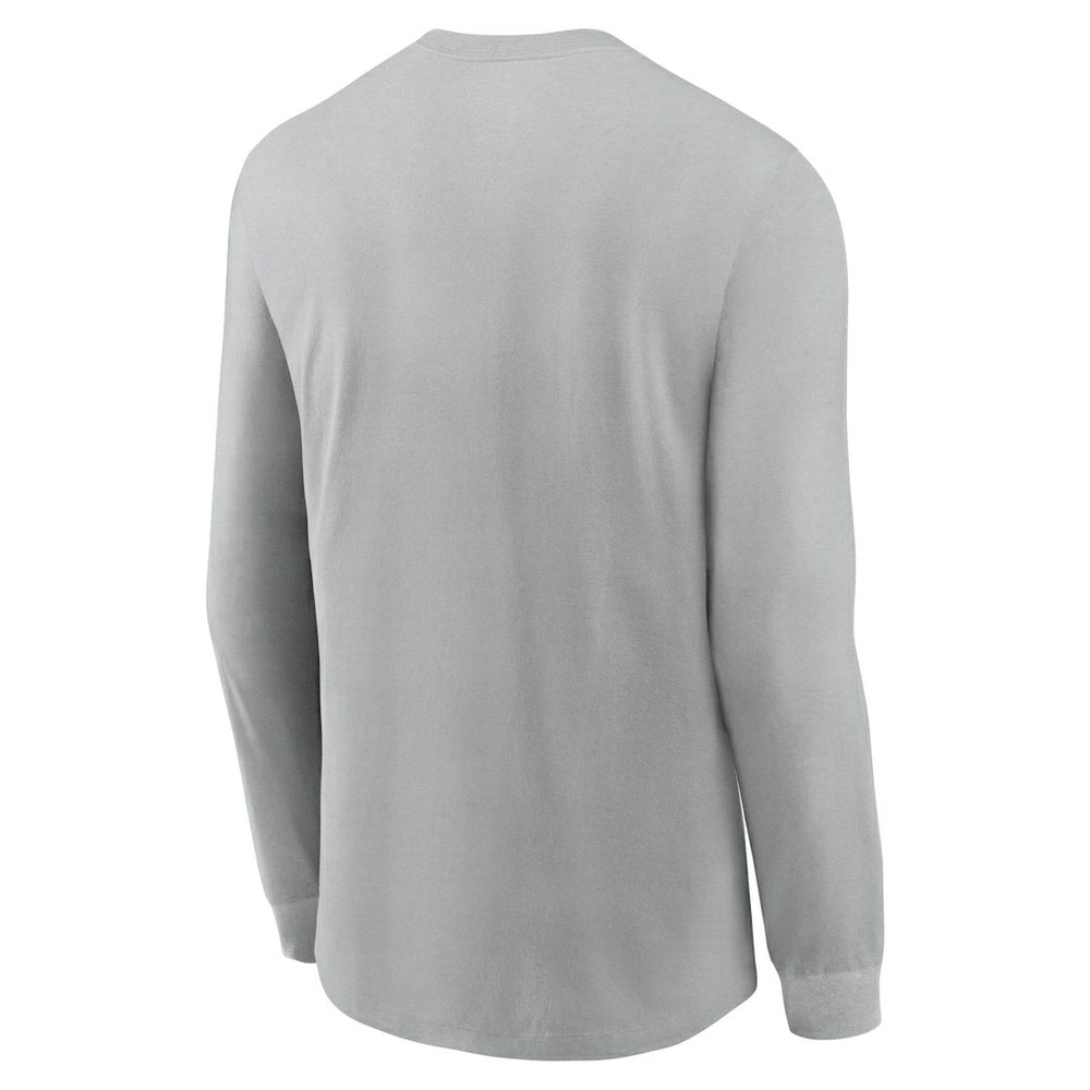 Cleveland Browns Sideline Infograph Lock Up Performance Long Sleeve T-Shirt - Silver - Nike