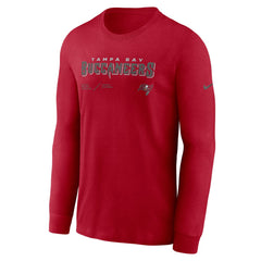 Tampa Bay Buccaneers Sideline Infograph Lock Up Performance Long Sleeve T-Shirt - Red - Nike