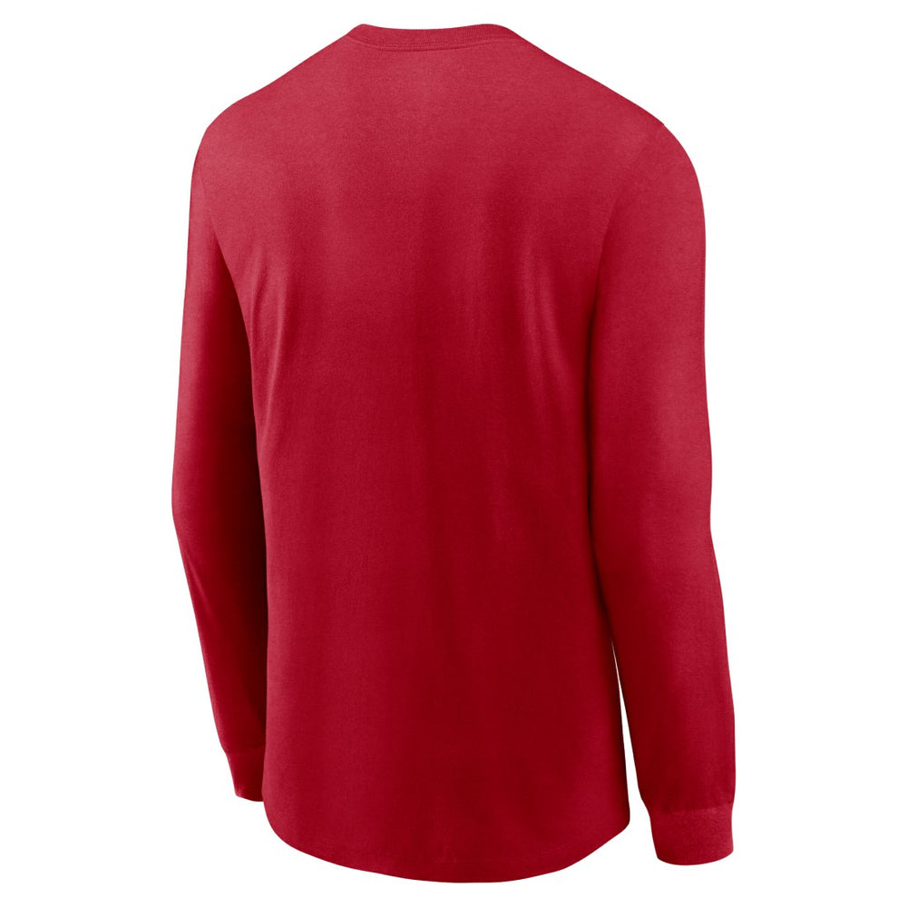 Tampa Bay Buccaneers Sideline Infograph Lock Up Performance Long Sleeve T-Shirt - Red - Nike