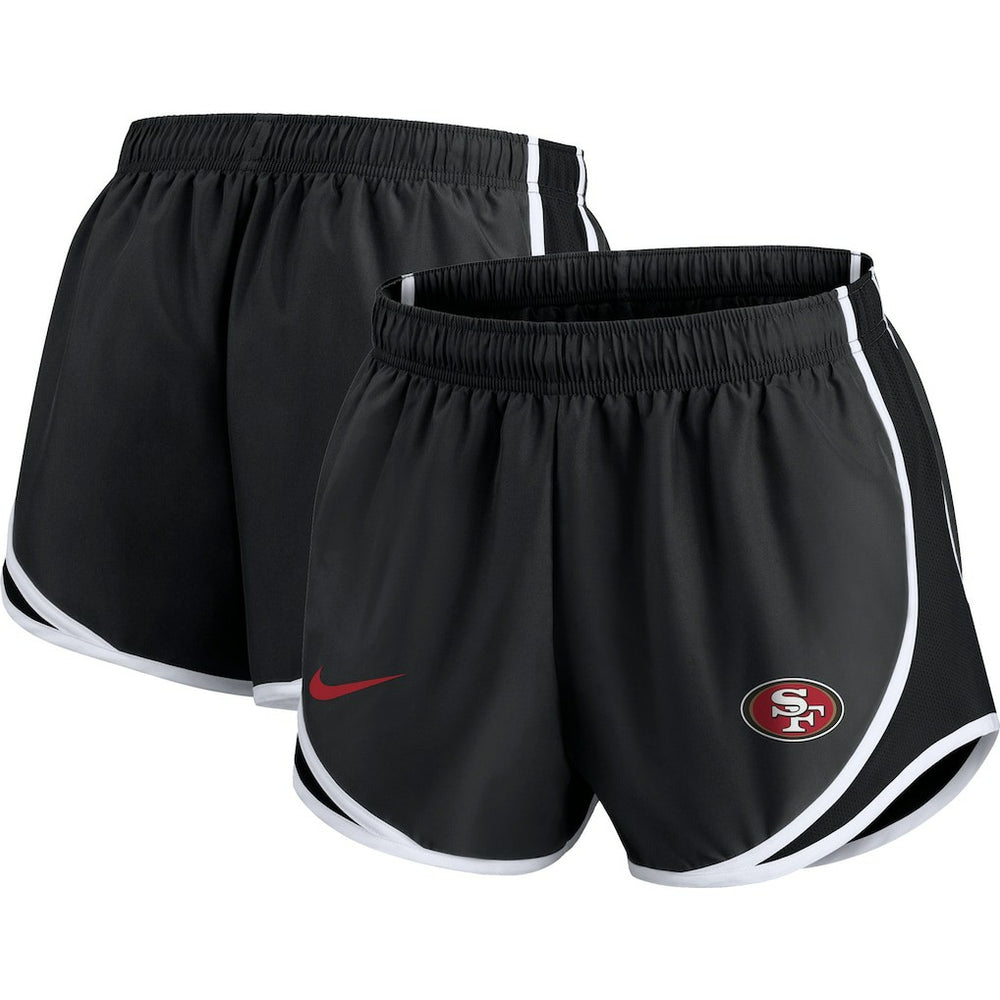 San Francisco 49ers Women's Plus Size Logo Performance Tempo Shorts - Charcoal - Nike