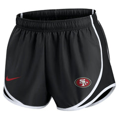 San Francisco 49ers Women's Plus Size Logo Performance Tempo Shorts - Charcoal - Nike