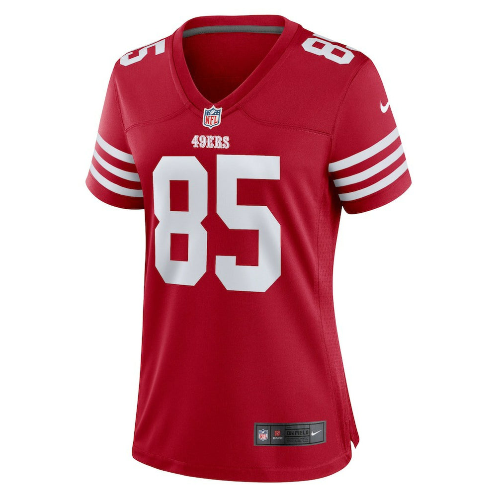 George Kittle San Francisco 49ers Women's Team Game Player Jersey - Scarlet - Nike