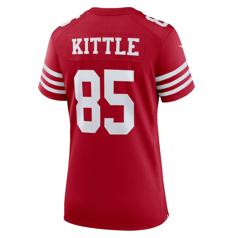 George Kittle San Francisco 49ers Women's Team Game Player Jersey - Scarlet - Nike