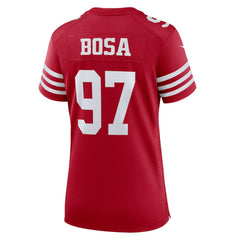 Nick Bosa San Francisco 49ers Women's Team Game Player Jersey - Scarlet - Nike