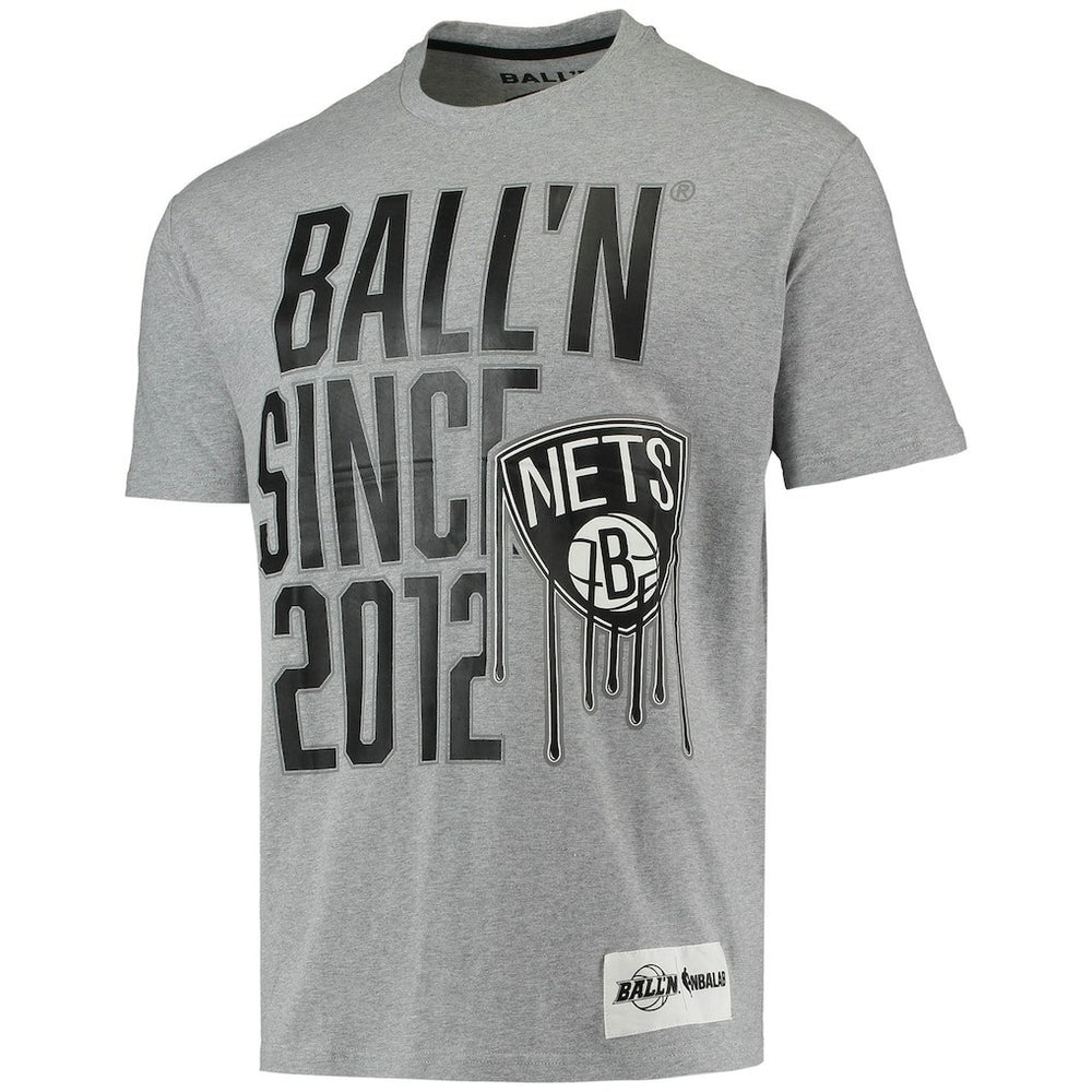 Brooklyn Nets BALL'N Since 2012 T-Shirt Heathered Gray