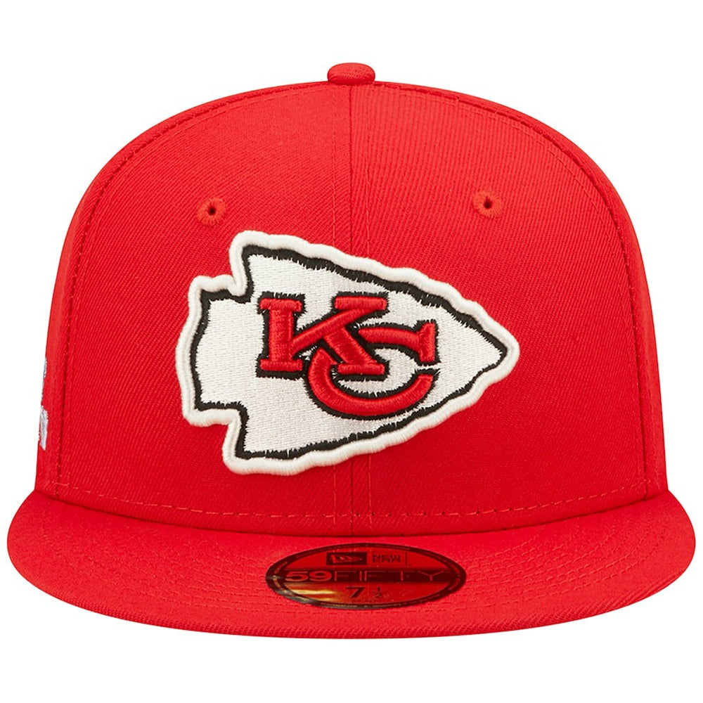 Kansas City Chiefs New Era Super Bowl IV Pop Sweat 59FIFTY Fitted Hat - Red - NFL
