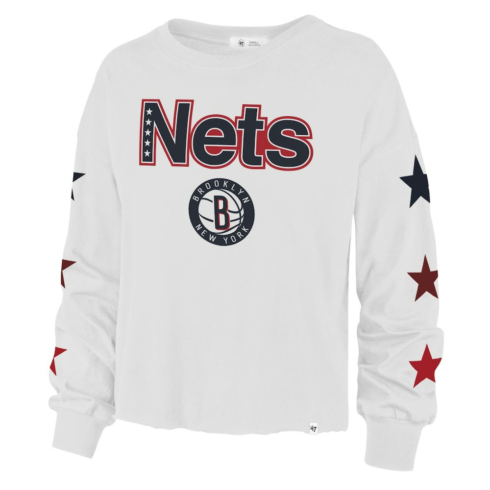 47 brand Brooklyn Nets '47 Women's 2021/22 City Edition Call Up Parkway Long Sleeve T-Shirt White
