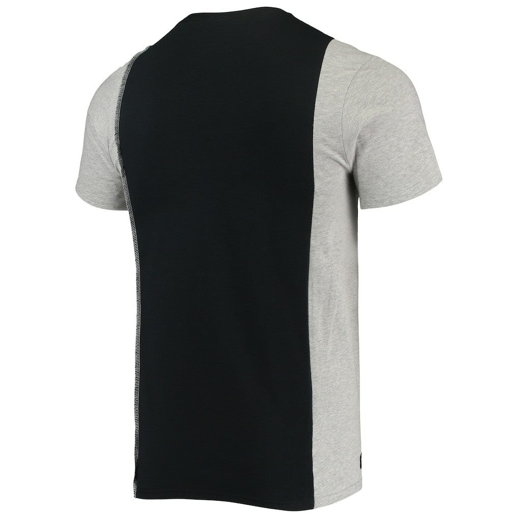 Cleveland Browns Refried Apparel Sustainable Split T-Shirt - Black/Heathered Gray - NFL