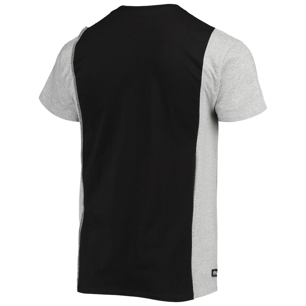 Los Angeles Chargers Refried Apparel Sustainable Split T-Shirt - Black/Heathered Gray - NFL
