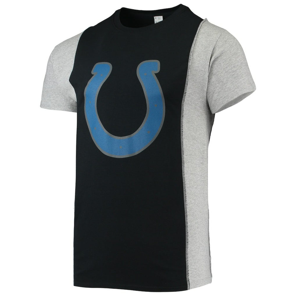 Indianapolis Colts Refried Apparel Sustainable Split T-Shirt - Black/Heathered Gray - NFL