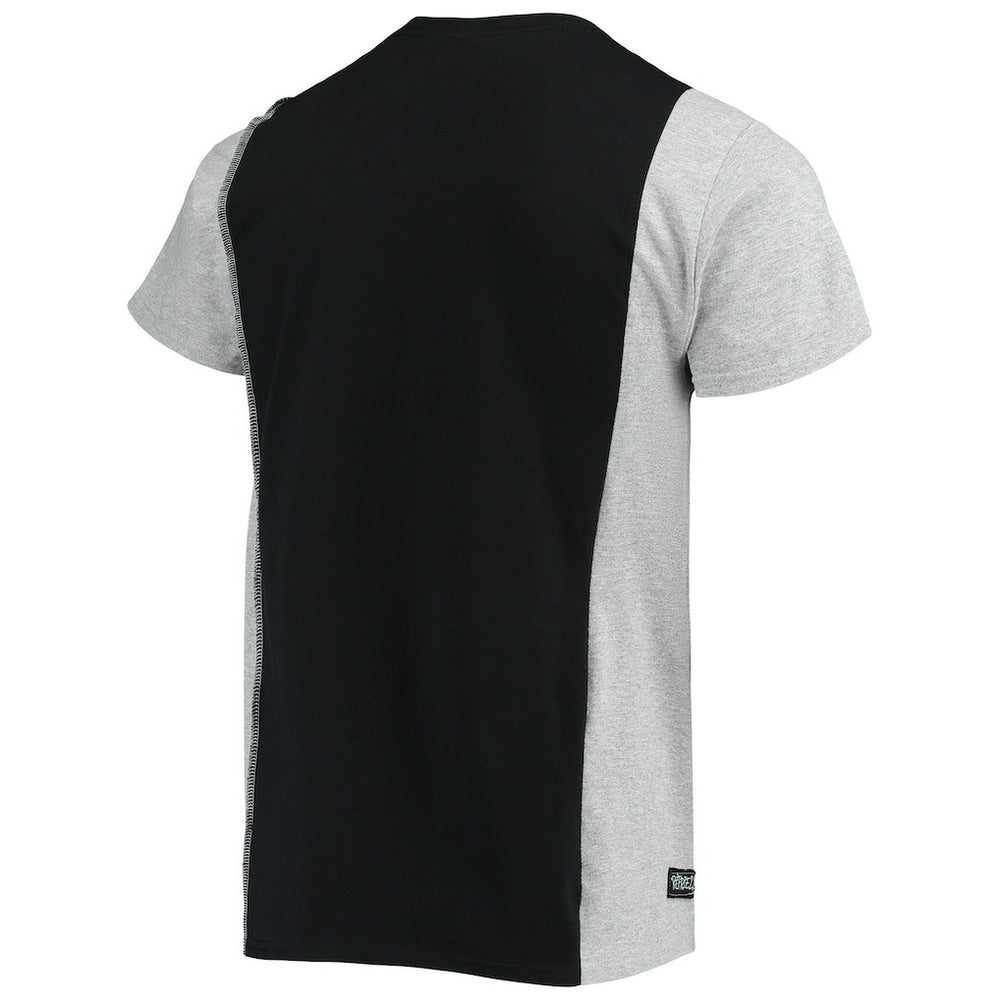 Los Angeles Rams Refried Apparel Sustainable Split T-Shirt - Black/Heathered Gray - NFL