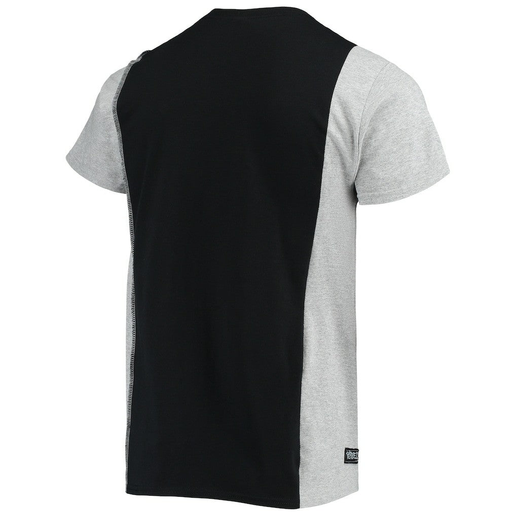 Las Vegas Raiders Refried Apparel Sustainable Split T-Shirt - Black/Heathered Gray - NFL