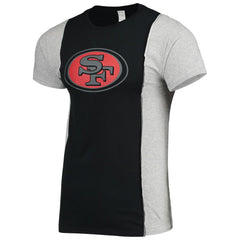San Francisco 49ers Refried Apparel Sustainable Split T-Shirt - Black/Heathered Gray - NFL