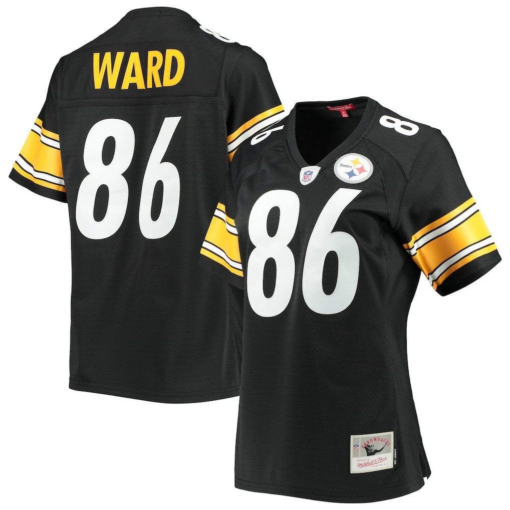 Hines Ward Pittsburgh Steelers Women's Legacy Replica Player Jersey - Black - Mitchell & Ness