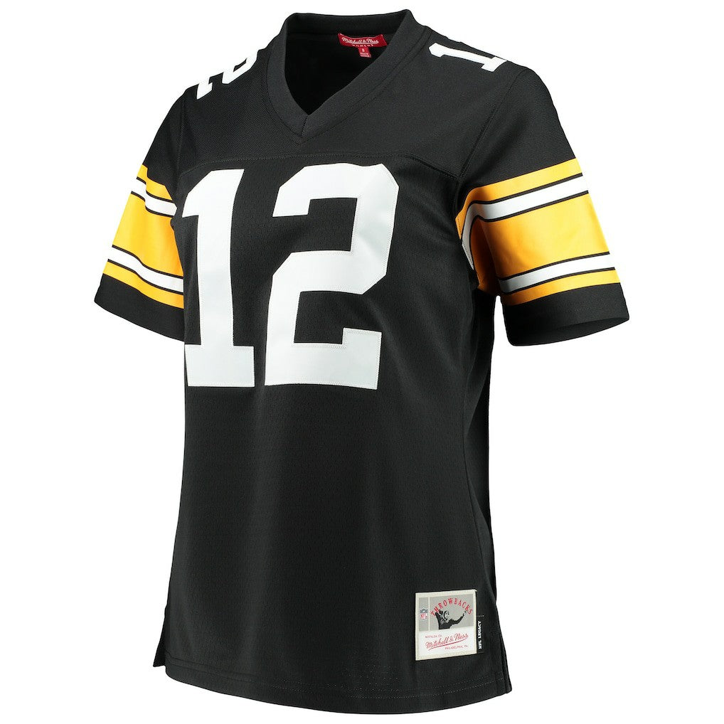 Terry Bradshaw Pittsburgh Steelers Women's Legacy Replica Player Jersey - Black - Mitchell & Ness