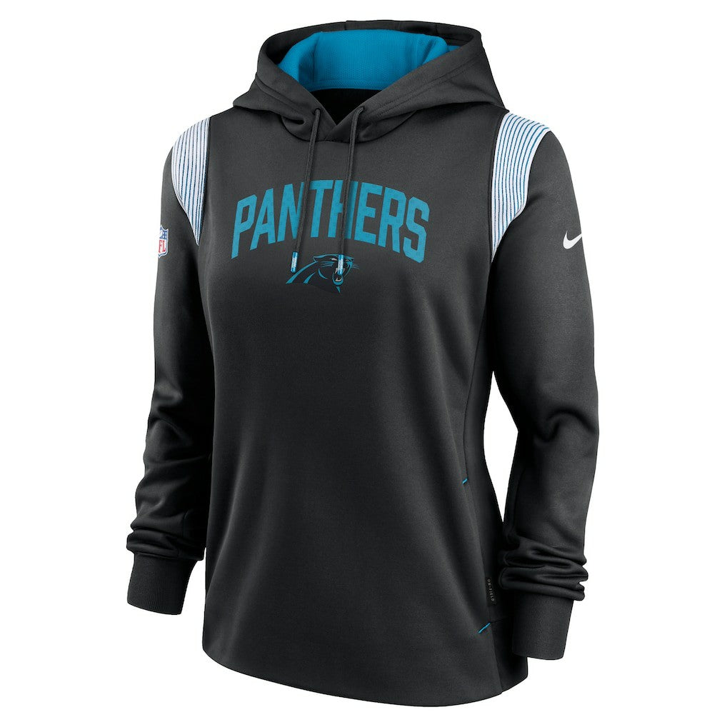 Carolina Panthers Women's Sideline Stack Performance Pullover Hoodie - Black - Nike