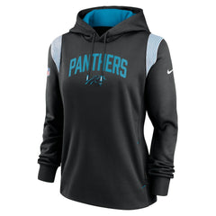 Carolina Panthers Women's Sideline Stack Performance Pullover Hoodie - Black - Nike