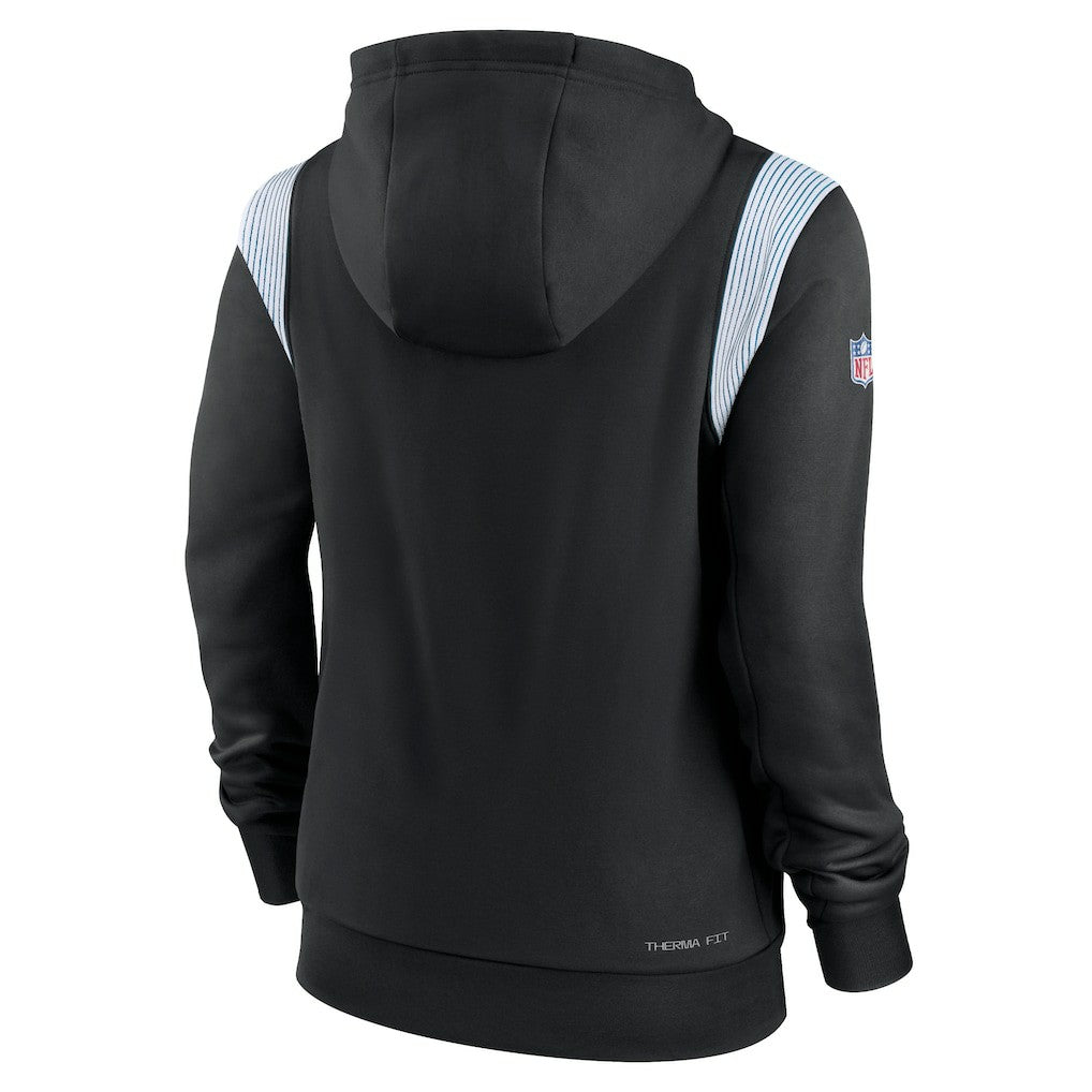 Carolina Panthers Women's Sideline Stack Performance Pullover Hoodie - Black - Nike