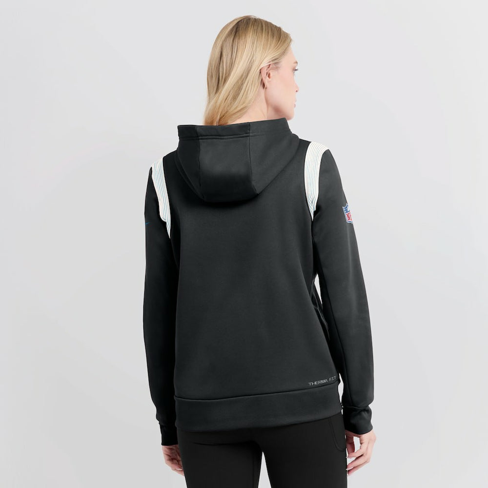 Carolina Panthers Women's Sideline Stack Performance Pullover Hoodie - Black - Nike